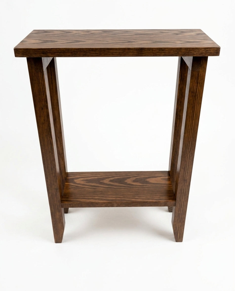 Narrow End Table with Shelf