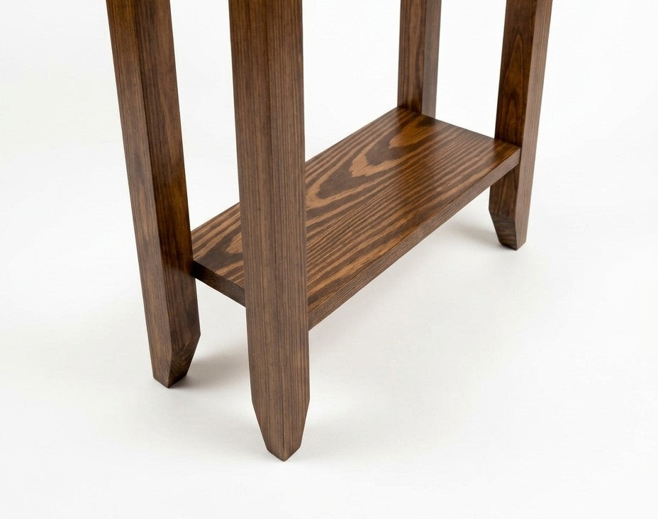 Narrow End Table with Shelf