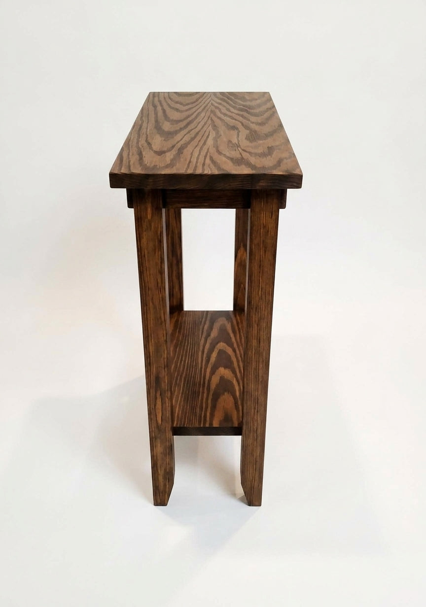 Narrow End Table with Shelf