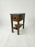 Narrow End Table with Shelf and Drawer