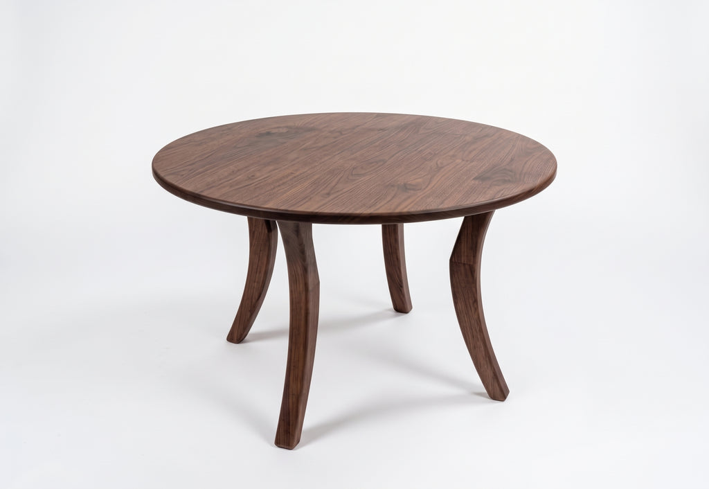 Modern Round Walnut Coffee Table