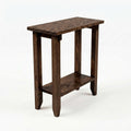 Narrow End Table with Shelf