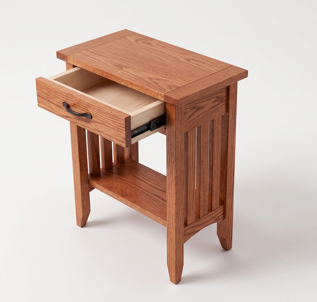 Mission Narrow Oak End Table