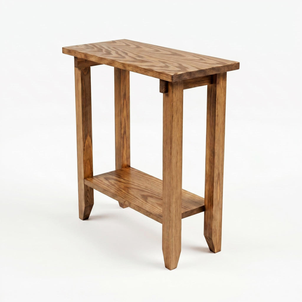 Narrow End Table with Shelf