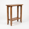 Oak Narrow End Table with Shelf