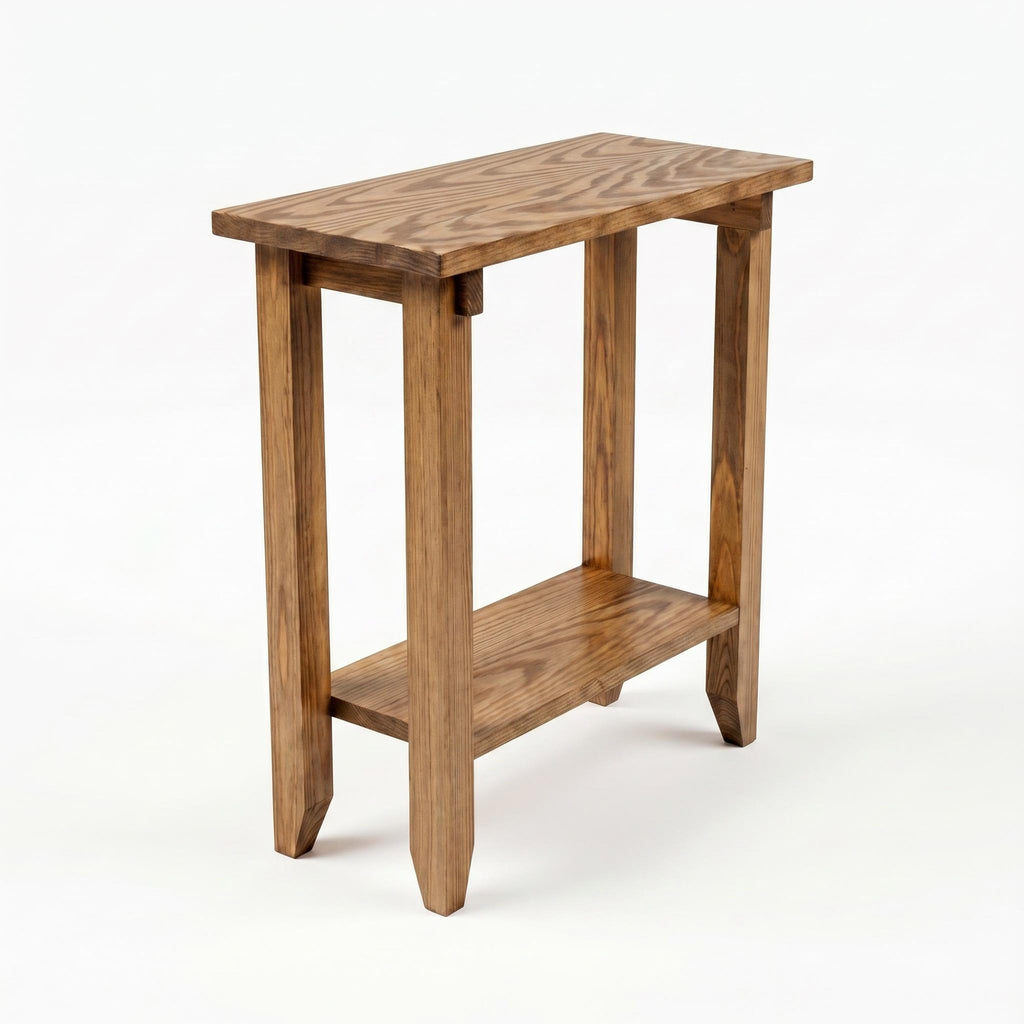 Narrow End Table with Shelf
