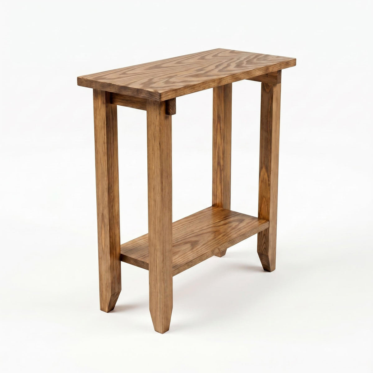 Narrow End Table with Shelf